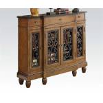 Vidi Oak Wood Metal Console Table w/Drawer & Shelf